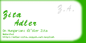 zita adler business card